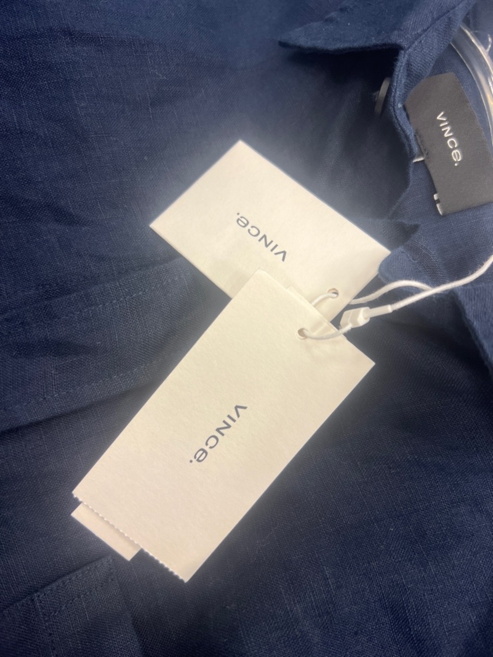 Vince Men's Dark Navy Button-Up Long Sleeve Shirt - Picture 6 of 6